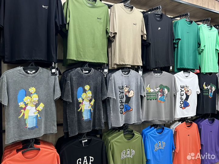 Футболки турецкие хлопковые GAP, Nike, Qwentiny