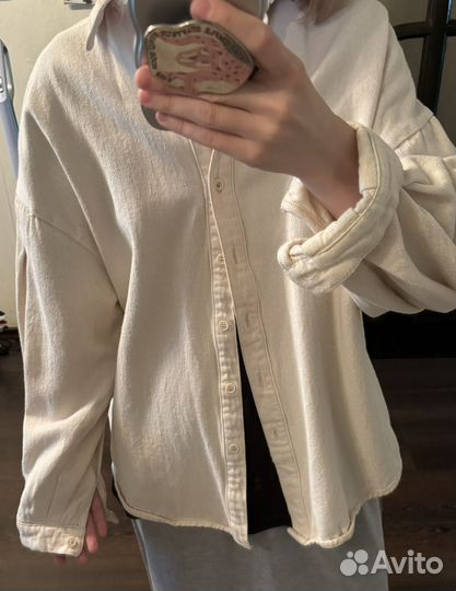 Джинсовая рубашка zara