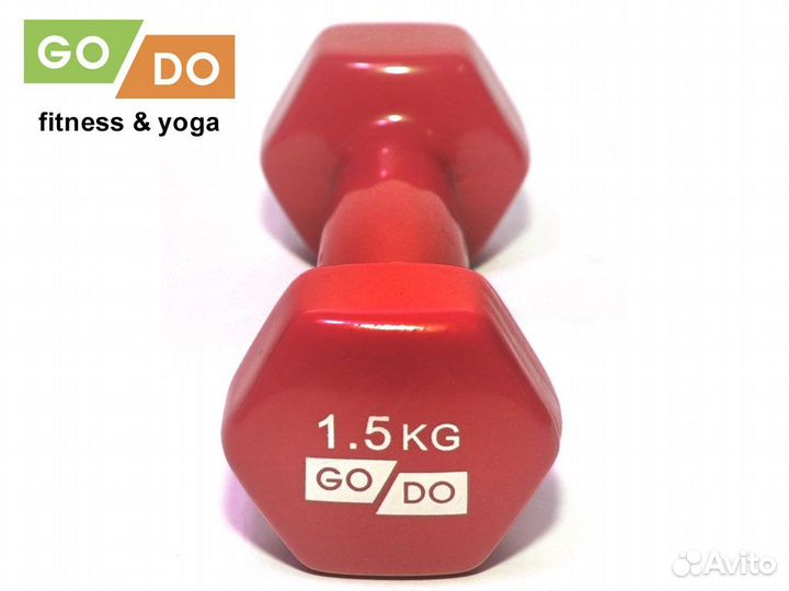 Гантели винил/сталь 1,5кг пара арт 45318