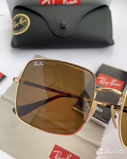 Очки Ray ban square коричневые