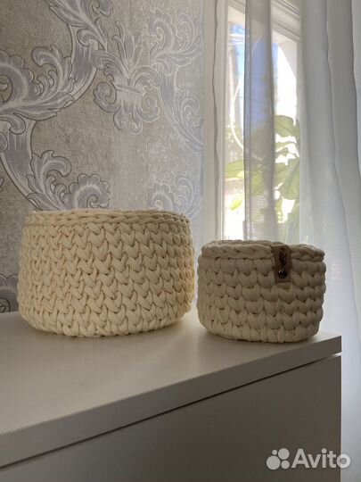 Корзина вязаная