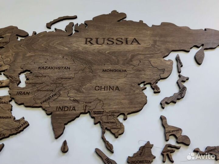 Карта мира однослойная