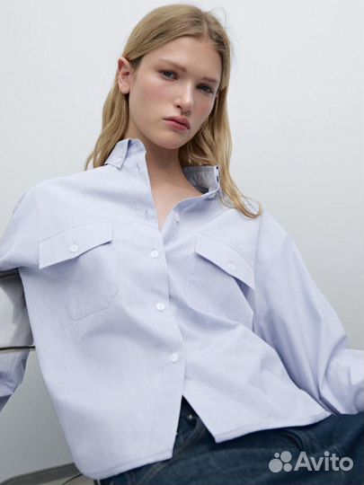 Massimo dutti рубашка 100 % хлопок