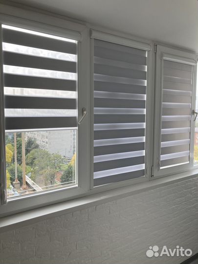 Рулонные шторы зебра стандарт розовый