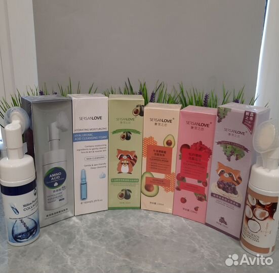 Пенки для умывания с массажными щёточками