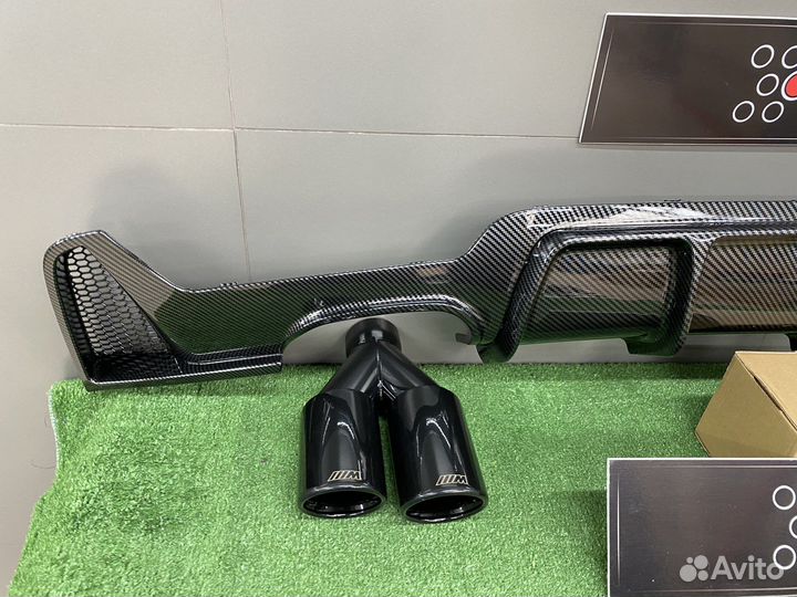 Комплект диффузор BMW 4 F32 карбон + насадки