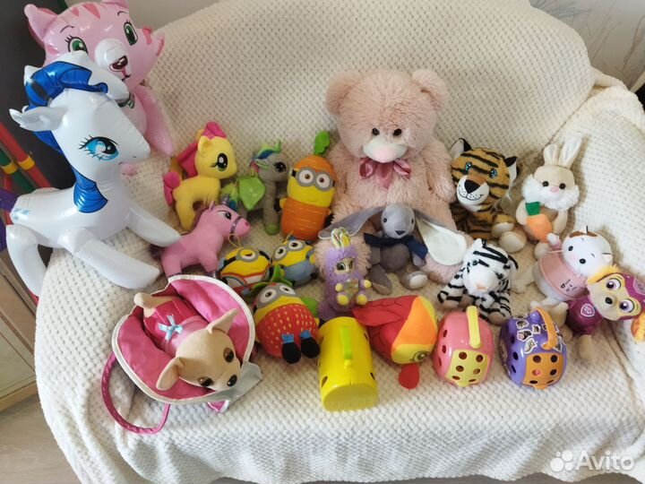 Игрушки мягкие, для ванны, песочницы