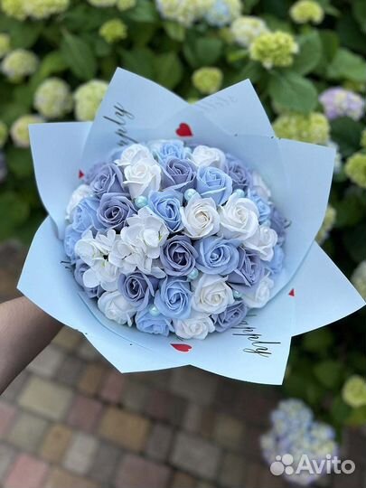 Букет из мыльных роз