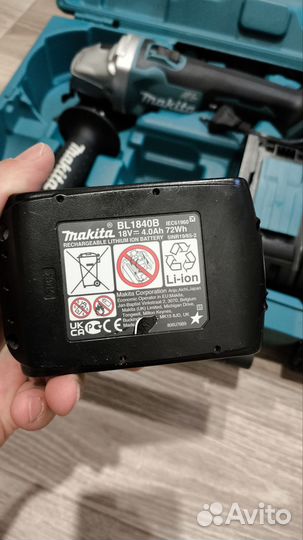 Аккумуляторная ушм болгарка Makita dga 504