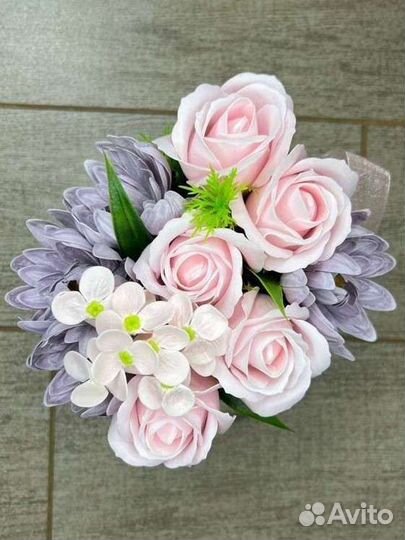 Букет из мыльных цветов