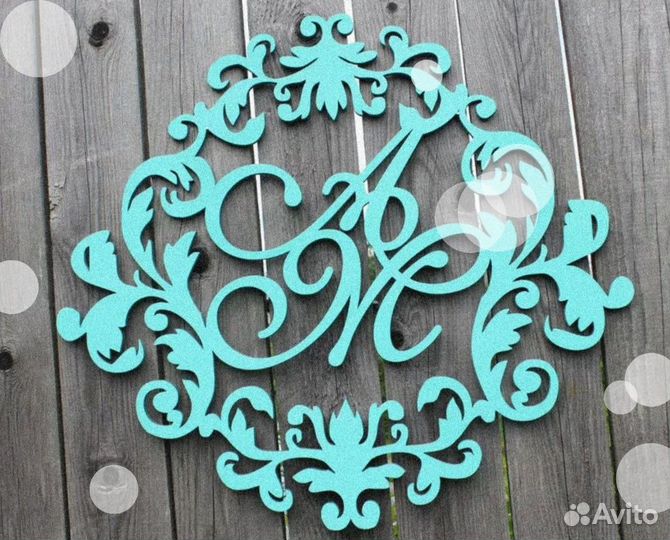 Монограмма на свадьбу, именная