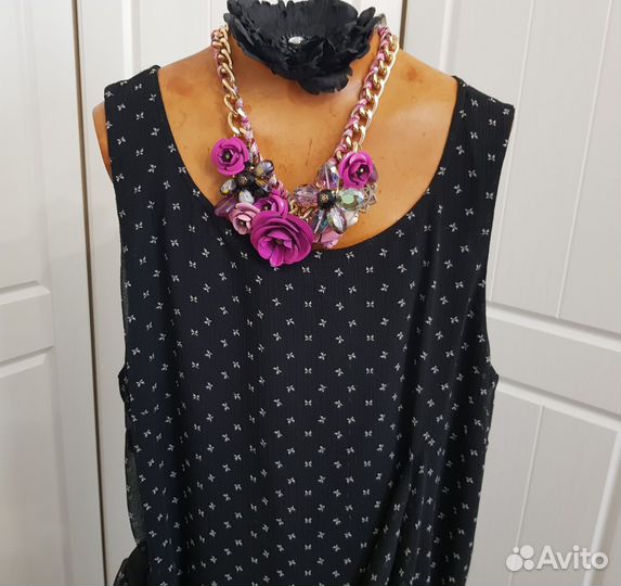 Платье Cop copine шифон/ вискоза на 46