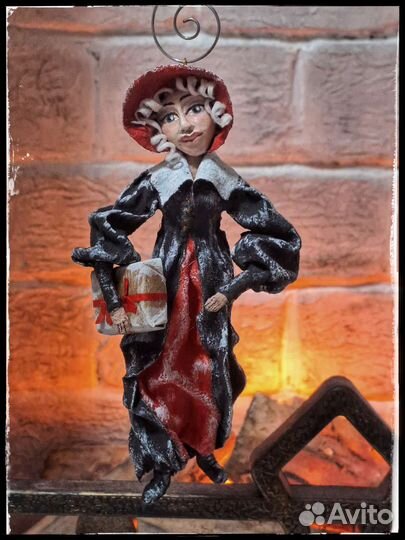 Набор елочных игрушек из ваты 