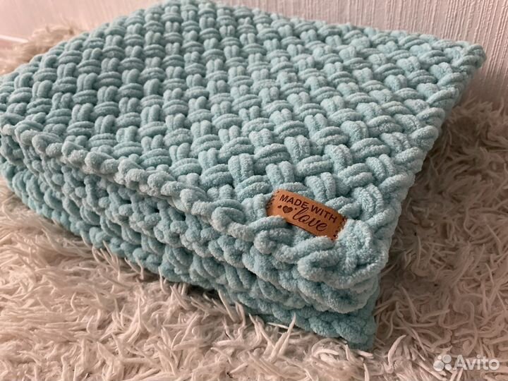 Плед детский вязаный ручная работа