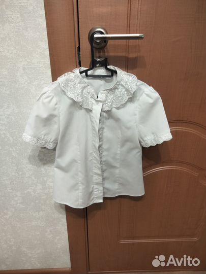 Блузка школьная с коротким рукавом 122 Аврора