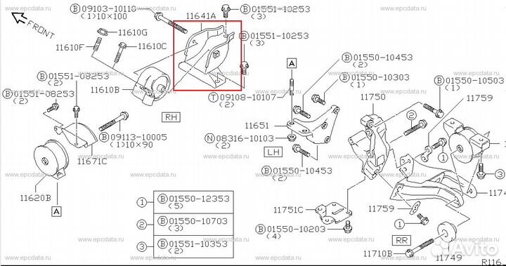 Кронштейн опоры двигателя suzuki wagon R solio MA34S M13A RH