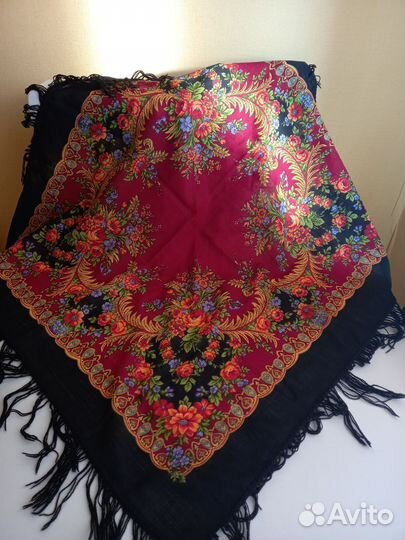 Павловопосадский платок шерсть