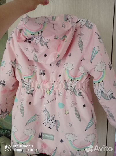 Куртка ветровка для девочки 110 осень веснв