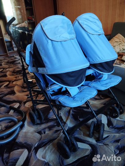 Коляска трость для двойни