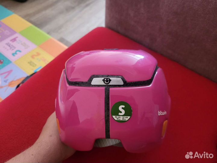 Детский велошлем btwin для девочки