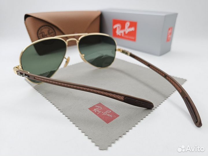 Очки Ray Ban 8307 Aviator Carbon Green Стекло