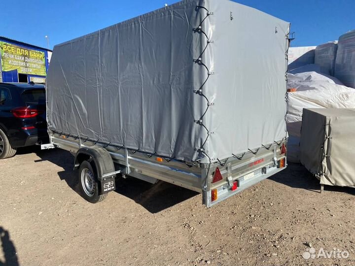 Прицеп для вело и мото техники с тентом аэро 150см