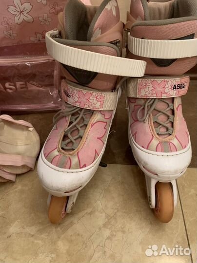 Роликовые коньки раздвижные размер 34-37