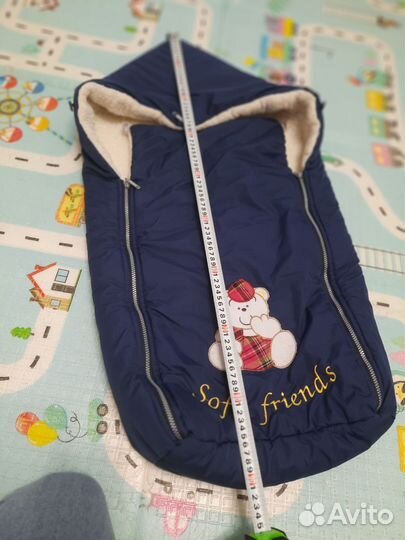 Меховой конверт в коляску или санки