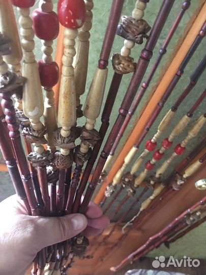 Декоративная, деревянная штора