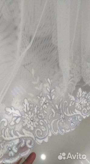 Итальянский тюль сетка,вышивка котон