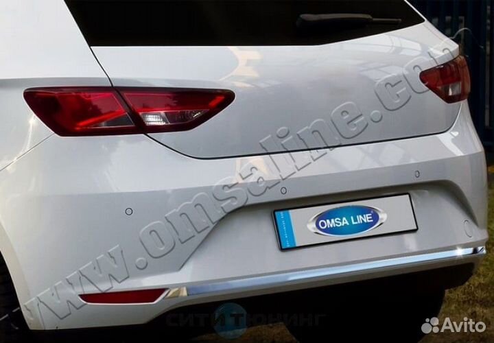 Накладка на задний бампер Seat Leon 2012-2019