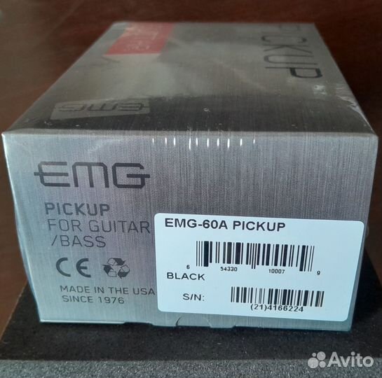 Звукосниматель EMG 60A Black. New USA