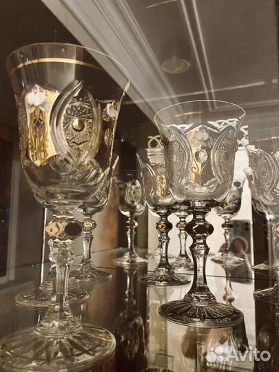 Новые Фужеры bogemia хрусталь чехословакия