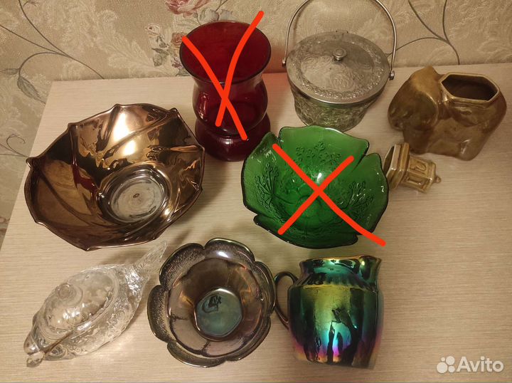 Посуда СССР, цветное стекло