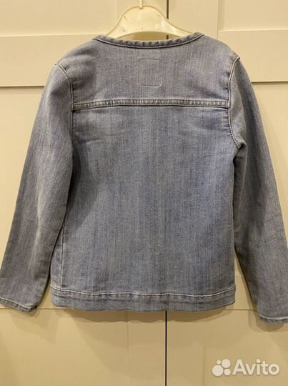 Джинсовая куртка для девочки, 128