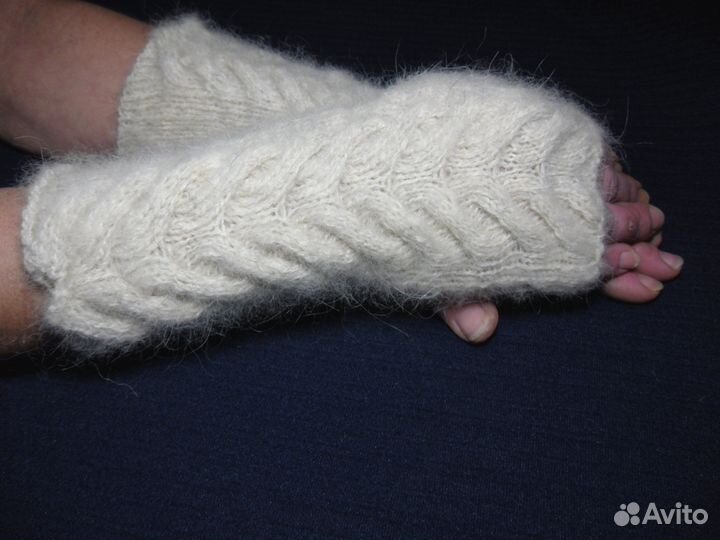 Митенки из собачьей шерсти 