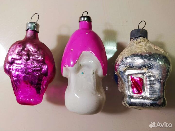 Елочные новогодние игрушки СССР домики