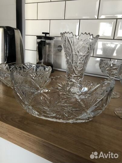 Ваза хрустальная