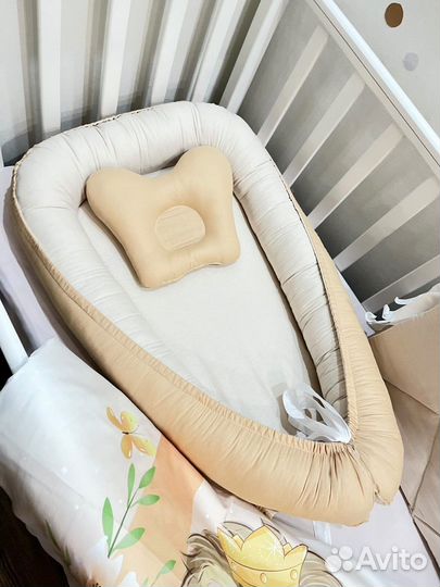 Кокон гнездышко для новорожденных и подушка
