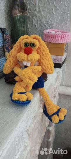 Мягкая игрушка заяц