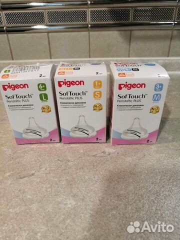 Соска на бутылку pigeon SS, LL Б/У