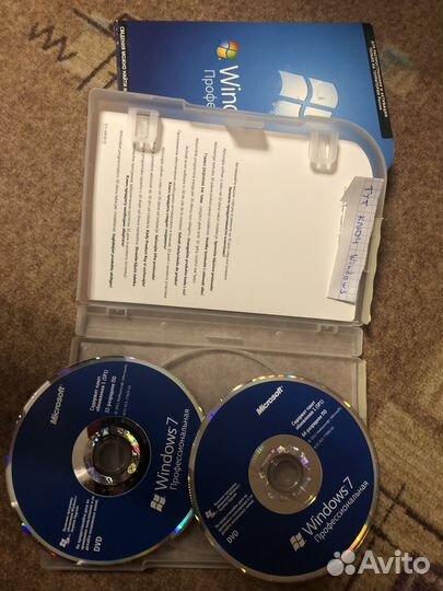Windows 7 BOX лицензия 32/64bit (2 диска)