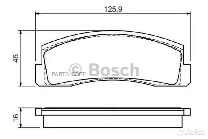 Bosch 0986494543 Колодки торм.пер