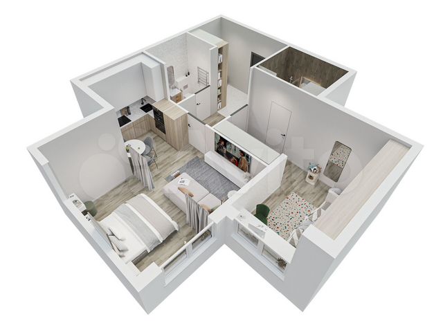 2-к. квартира, 55,8 м², 7/14 эт.