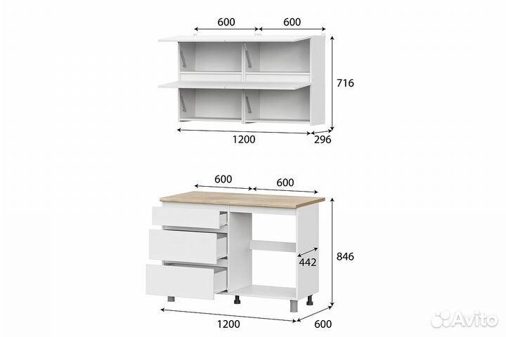 Кухонный гарнитур Токио 1,2м