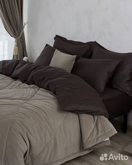 Покрывало бархат Богема кофе новое