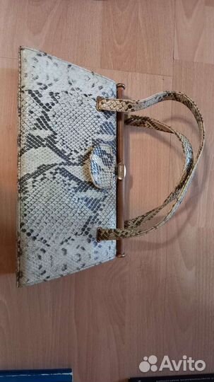 Cумка винтаж под змеиную кожу