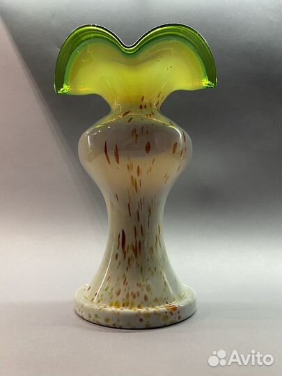 Большая ваза. Сульфидное стекло, з. Красный май