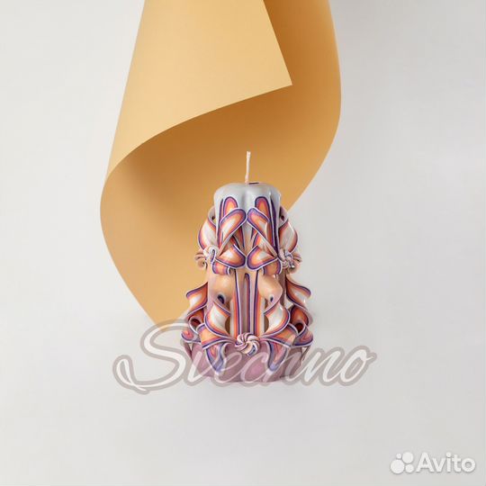 Свеча столбик в подарок на 8 марта женщине