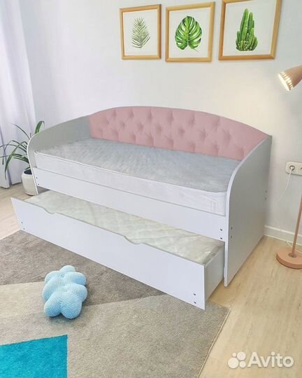 Кровать велюр лдсп трансформер от 2х лет